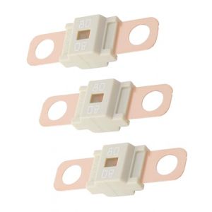 Xibao 3PCS Fusible Voiture,Fusible Midi,Fusibles Automobiles,Protection Circuit pour Voitures,Convient &agrave; la Plupart des Voitures,Camions,Engins de Chantier,Machines Agricoles (80A) (Flywing Auto, neuf)