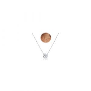 Diamday Collier Femme Choker Dainty en Or/Argent avec Zircone Cubique pour Femme Pendentif Solitaire Diamant CZ Mini Chaîne en Acier Inoxydable Argenté/Doré (Diamday, neuf)