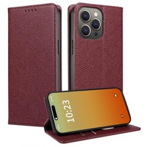 FERLAN Coque pour Honor X6C/X5B 4G/X5B Plus,Etui Fente pour Cartes [RFID Blocage] Housse Cuir V&eacute;ritable Support Portefeuille Protection Coque avec Honor X6C/X5B 4G/X5B Plus - Vin Rouge (BiBoDan, neuf)