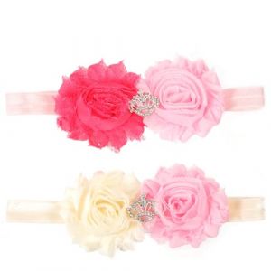 SWOOMEY Bandeaux &agrave; Fleurs Pour B&eacute;b&eacute; Fille Doux Et Extensibles Serrage-t&ecirc;te B&eacute;b&eacute; L&eacute;ger En Coton Pour -n&eacute; Et Tout-petits Lot De 2 Pi&egrave;ces (uoopiy, neuf)