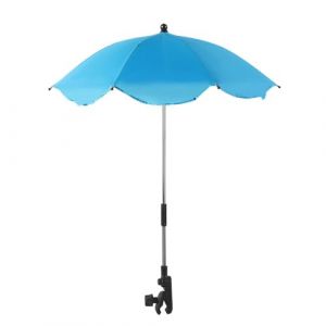 Parasol Poussette Bébé Universelle, Ombrelle Poussette Universelle Anti UV, Parasol Poussette Bébé Universelle, Parapluie Poussette, Ombrelle Poussette Bébé Confort pour Extérieur Plage Jardin (ZBLanc, neuf)