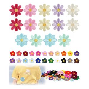 JUKOTA Lot de 38 Fleur Patch Thermocollant Vêtements,écussons brodés thermocollants,écussons Tissu Thermocollant Repasser pour Vêtements, Sacs à Dos, Vestes (CAR PARTS FOR ALL, neuf)