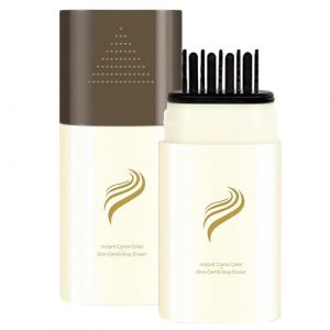 lomdung B&acirc;ton de Teinture pour Cheveux Imperm&eacute;able, B&acirc;ton de Coloration Instantan&eacute;e avec Peigne Int&eacute;gr&eacute;, Peigne 2 en 1 pour Coloration Instantan&eacute;e avec Couleur, Couvrir Cheveux Gris, Brun Fonc&eacute; (CHUNYIN, neuf)