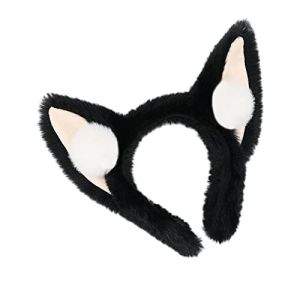 Watreketal Serre Tete,Serre-tête oreilles de renard pour cosplay, serre-tête pour femmes, étudiantes, se lavant le visage, serre-tête en peluche, pour fête, anime (Xuanlang Trading, neuf)