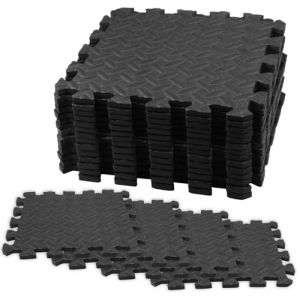 LxsNyvantic Tapis de Sport Puzzle 30&times;30&times;1 cm Noir &ndash; 18 Dalles en Mousse EVA Antid&eacute;rapantes & Imperm&eacute;ables, Protection de Sol Fitness, Tatami Gym Musculation Maison Garage Enfant (MARANONIX LTD, neuf)
