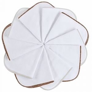 mimaDu Tetra Bebe Serviette Bebe Serviette b&eacute;b&eacute; Lange Coton Bio Bebe Wipes lingettes Bebe Bio Serviette Gaze de Coton | Lot de 6 | 100% Coton certifi&eacute; Oeko-Tex 25x25cm (Tones Crude) (LT_Commerce, neuf)