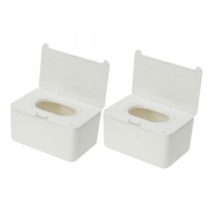 LOORGVEL 2 pi&egrave;ces Bo&icirc;te Lingettes Humides Herm&eacute;tique Distributeur Lingette Compact et Rechargeable Bo&icirc;te Rangement pour Salle de Bain et Voyage Protection et Design (YANJHG, neuf)