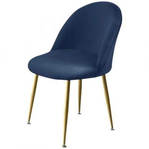 Levoberg Housse de Chaise Salle &agrave; Manger Scandinave Extensible en Velours Housse Chaise Dossier Arrondi Elastique Couverture de Chaise Scandinave pour Maison Mariage H&ocirc;tel 1 Pi&egrave;ce Bleu Marin (Levoberg-EU, neuf)