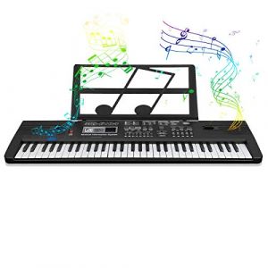 Cocoarm 61 touches clavier numérique piano débutants piano numérique musique orgue électronique clavier portable avec microphone pour enfants (Wizerry369, neuf)