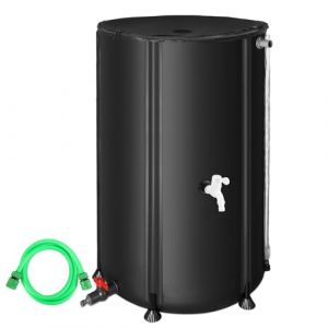 FAMIROSA R&eacute;servoir d'eau de pluie pliable pour le jardin, r&eacute;servoir d'eau de pluie de 380 l, collecteur d'eau de pluie avec couvercle et robinet, protection anti-d&eacute;bordement r&eacute;sistant aux intemp&eacute;ries (HAISILUFEI, neuf)