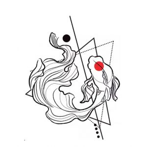 ARYU Autocollant De Tatouage De Poisson Rouge Intelligent, 2 PièCes, Clavicule De Koi, ImperméAble Et Durable (XCTT, neuf)