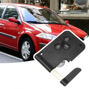 Konuooer Clé Carte Télécommande 3 Boutons pour Ren-Ault cle Megane 2 Scenic 2 Clio 3 Carte Laguna 2 Espace 4 Vel-satis 2001-2009 433MHz Puce PCF7947/ID46 Smartcard (keluoou, neuf)