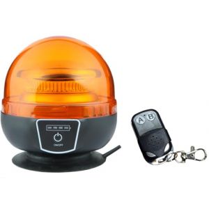 LEDWORK LOT DE 3 GYROPHARE LED AVEC T&Eacute;L&Eacute;COMMANDE MAGN&Eacute;TIQUE SANS FIL SUR BATTERIE RECHARGEABLE, t&eacute;moin de charge, fixation magn&eacute;tique et ventouse IP56 (3 pi&egrave;ces) (EQUIP' PRO, neuf)