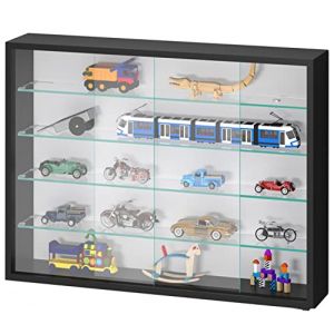 VDD Vitrine d'exposition Murale Suspendue Debout - Portes coulissantes - 75 x 55 x 14 cm (VDDWorld, neuf)