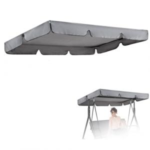 Générique Toit de Rechange pour Balancelle de Jardin, Housse de Rechange, Toit de balançoire, Canopée pour Balancelle Remplacement de l'Auvent de Balançoire Extérieure,Gris,195x125x15cm (XYJOZZQ, neuf)