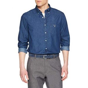 GANT REG BD Chemise Casual, Dark Indigo, L Homme (Marco GmbH, neuf)