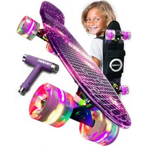 Skateboard Enfant Fille Cruiser Planche de Skate Board D&eacute;butant Mini 6 Ans en Plastique (Quihica, neuf)