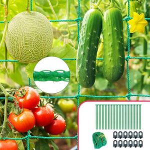 Filet Plantes grimpantes 2 x 5 m， Filet Plante Grimpante Exterieur， Treillis Jardin Filet， Support Plante Grimpante Filet， Support Plante Grimpante Filet, Filet Ramer, Filet Jardin (HuaMuDM, neuf)