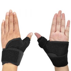 2 Pcs Paire Attelle Pouce, Gants de Soutien du Pouce Respirants avec Coussinets en Gel, Orth&egrave;se Respirante Pouce, Support de Poignet pour Soulager les Douleur de Articulaire du Pouce et du Poignet (LIN  YAMEIZI UK SHOP, neuf)