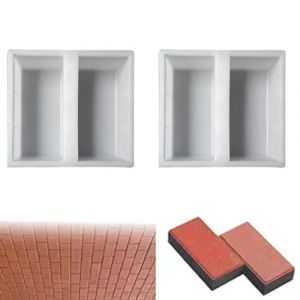 AZURAOKEY Lot de 2 moules &agrave; pav&eacute;s de briques pour bricolage - Moules &agrave; blocs de b&eacute;ton - Moules portables pour couloir, b&eacute;ton, all&eacute;e, pierre, chemin, pi&egrave;ces de jardin (uenrisot, neuf)