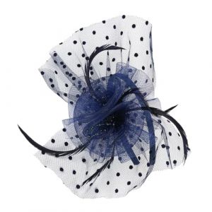 Hohopeti Chapeau Vintage en Maille Bleu Marine Fleur en Dentelle Serrage-T&ecirc;te &Eacute;l&eacute;gant pour Mariage F&ecirc;te Carnaval et D&eacute;guisement Halloween Accessoire Coiffure Femme (Orcchid, neuf)