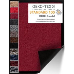 Carpet Diem Paillasson Interieur Entree 90x150 cm en vin Rouge I Tapis Entree Interieur Absorbant pour Une entrée Propre I Antidérapant & Entretien Simple I Fabriqué en EU (Kramer Trading, neuf)