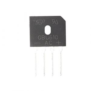 10 Pièces GBU610 6A 1000V Diode redresseur en pont Diode monophasée passivée en verre (ERIC ELECTRONICS TECHNOLOGY LIMITED, neuf)