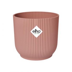 Elho Vibes Fold Rond 40 - Pot de Fleurs pour Int&eacute;rieur - Plastique 100% Recycl&eacute; - &Oslash; 39 x H 36.2 - Rose/Rose Poudr&eacute; (elho BV, neuf)