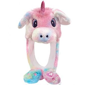 Laahoem Mobile Oreille Licorne Chapeau Dames Mignon Dr&ocirc;le en Peluche Chapeau Casquette Animal Cosplay f&ecirc;te d'anniversaire Cadeau Color&eacute; (Auto robot, neuf)
