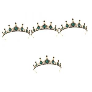 4 Pièces Diadème De Mariage Bandeau De Mariage Diadème Baroque Pour Couronne Baroque Couronnes De Mariage Baroques Diadème Baroque Strass Ornements De Mariage Bandeau De Mariée FRCOLOR (White Beach, neuf)