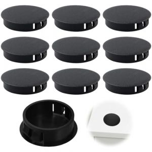 CULEO Patins pour meubles, cache trou Lot de 10 bouchons de protection en plastique cache vis noir pour trous de 30 mm pour tuyaux pour perçage de meubles (noir) (CARTW CONNECT TRADING LTD, neuf)