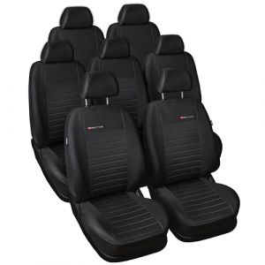 MOTOS Housse Siege Voiture Personnalisée pour Volkswagen Transporter T6 2015-2024, Protection de siège de Voiture avec système de Coussins gonflables Actifs, idéale pour Les conducteurs, matériau à t (MOTOS EU, neuf)