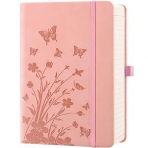 HwxBen Carnet Ligné A5 – 365 Pages, Journal en Cuir PU pour Femme, Papier 100 g/m², Idéal pour le Bureau, l’École, le Travail ou la Maison – Rose (ZT BenYu, neuf)