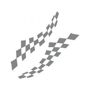 iSpchen Stickers Graphiques en Damier Racing pour Voiture - 2 pcs Personnalisés Decal DIY pour Jupe Latérale Carrosserie 120 * 30CM (ZARAUE, neuf)