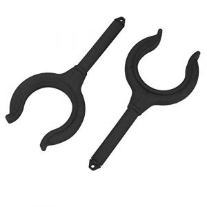 WGFOIP 2Pcs Dame de Nage Barque, Serrure de Rame Stable Support de Canne à Pêche Rame pour Barque pour Yacht de Dériveur (Noir) (Fxcgist, neuf)