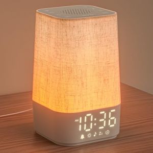 LIORQUE Réveil Lumineux Simulateur d'Aube, Reveil Simulateur d'Aube sur Lampe de Chevet LED, Lampe de Reveil avec 30 Sons pour Dormir, 13 Niveaux de Luminosité- Adaptateur Inclus (KECSKESISTLONG Kft., neuf)