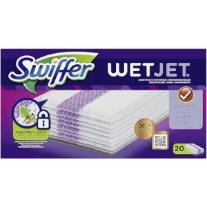 Swiffer WetJet Balai Spray Recharges 20 Lingettes Pour Tous Types De Sols (VENDEUR FRANCAIS, neuf)