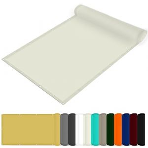 Toiles D'Ombrages UV Protection 110 x 130 cm Tissu Polyester UV Protection avec Oeillets Toile Imperméable pour Patio Paravent Et Bâche, Ivoire (LvLiangShiLiShiQuYiGeDianZiShangWuYouXianGongSi, neuf)