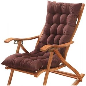 ZZDZW Coussin De Chaise Longue Bain De Soleil Coussin Transat Jardin Exterieur Coussin Matelassé Chaise Longue Épais Coussins pour Chaise À Bascule pour Fauteuil Relax(Café,160x55x8cm) (Pooneeliff, neuf)