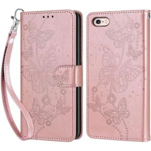 Coque pour iPhone 6 / iPhone 6s, Housse Etui Portefeuille Cuir Multifonction, Fermeture Magn&eacute;tique &agrave; Clapet Anti-Choc Compatible avec Coque iPhone 6 Book -Or Rose (KENHONER, neuf)