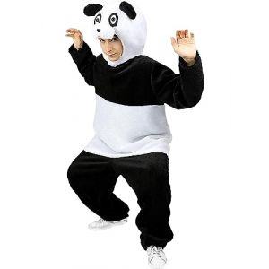 Funidelia | Déguisement Panda pour femme et homme Animaux, Ours - Déguisement pour Adultes et accessoires pour Halloween, carnaval et fêtes - Taille S - M - Blanc (Funidelia FR-BE-LU, neuf)