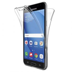 PHONILLICO Coque Gel TPU Silicone Int&eacute;grale Transparent pour Samsung Galaxy J3 2016 - Housse Etui Protection Full Silicone Fine Slim Leger Tactile Deux Parties Avant Arri&egrave;re Emboitable (Phonillico, neuf)