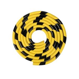 Protections d'angle autocollantes en mousse de caoutchouc en forme de U pour colonnes de stationnement, 5 mètres de long, jaune et noir (CozyCorner123, neuf)