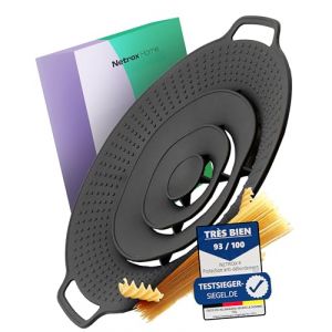 Couvercle anti débordement en silicone universel – Protection anti eclaboussure cuisine – Couvercle casserole et poêle anti projection pour cuisine - Poêles et casseroles jusqu'àØ 15-25 cm (NetroxSports, neuf)