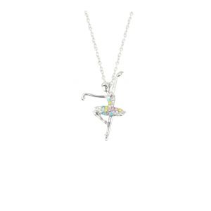 1 Pcs collier danseuse, Collier Danseuse Étoile Charm pour Fille Ado et Cadeau Professeur Danse Parfait pour Halloween et Cours de Danse (Ozmw, neuf)