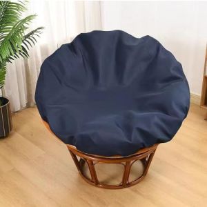 Housse de coussin Papasan, housse de coussin de chaise Papasan résistante à l'eau, housses de chaise Papasan faciles à nettoyer avec fermeture éclair en intérieur et en extérieur 170cm/67in Navyblue (CF Home, neuf)