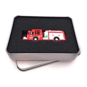 Onwomania Cl&eacute; USB 3.0 en forme de camion de pompier dans une bo&icirc;te cadeau en aluminium 64 Go (Onwomania&reg;, neuf)