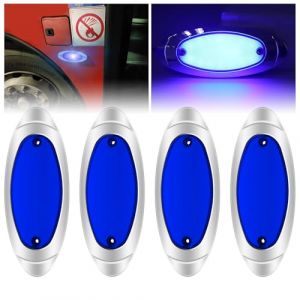 Ygmylandbb Feux de Gabarit Latéraux LED,12V 24V Feux de Gabarit LED Arrière Indicateur Feux de Gabarit Latéraux pour Remorque Camion Caravane Camping Car Van Tracteur Bus etc, Ovale 4Pcs (PotiQ, neuf)