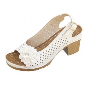 Luadnysin Sandales Femme Talon Chaussures Confort Mule Confortable Chaussons Orthop&eacute;diques Blanches D &Eacute;t&eacute; Chaussure Chic Et &Eacute;l&eacute;gant Compens&eacute;es Petit Pour Mariage Chausson # (FUKUANMA-FR, neuf)