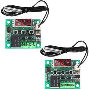 Greluma 2 pièces Module régulateur de température 12V, Module de Thermostat numérique d'affichage avec sonde NTC étanche -50~110 ?, commutateur de Module de contrôle de température électronique (Lumatech-EU, neuf)